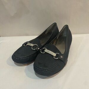Womens Coach Eileen Canvas Slip-on loafers 9B